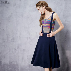 Artka 阿卡 春装可调节肩带棉质连衣裙 多色可选 108元包邮