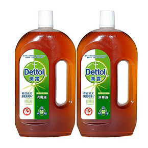 Dettol 滴露 消毒液 1.2L*2瓶*2组 99.8元包邮(199.8-100券)