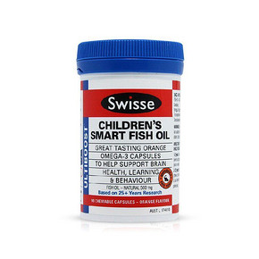 Swisse 欧米伽鱼油儿童益智咀嚼胶囊 90粒 68元包邮