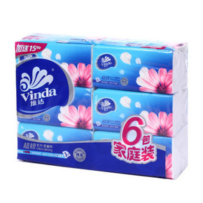 维达 超韧系列抽取式纸面巾 3层x150抽x6包 折14.1元(27.8，199-100)