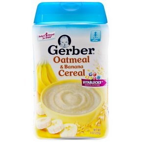 GERBER 嘉宝 香蕉燕麦婴儿米糊 二段 227g 折20元(40，199-100)