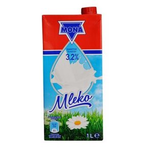 波兰进口 莫娜 MONA 全脂纯牛奶1L*12盒*2箱 116元(216-100)