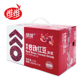 维维 谷动红豆浓浆 250ml*18盒 21.9元包邮