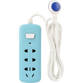 CHOSEAL 秋叶原 QS-T001A-1.8M三孔总控插座1.8米 9.9元