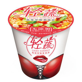 统一 方便面 轻蔬 热辣罗勒番茄面 杯面 77g 4.9元(买1送1)