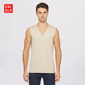 优衣库UNIQLO 男子AIRism网眼V领背心 49元包邮