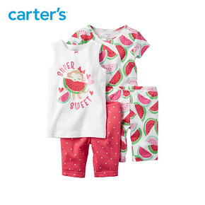 Carter's紧身款小猴子西瓜 童装4件套 78元包邮