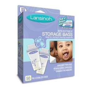 美国 Lansinoh 兰思诺 母乳保鲜储存袋50片装 59元