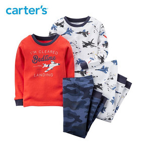 Carter's 全棉男宝宝长袖睡衣4件套装 券后70元包邮