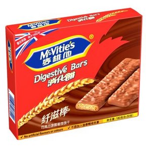 麦维他 Mcvitie's 纤滋棒巧克力消化饼180g 6.9元(16.9，满减+用券)