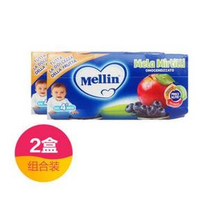 意大利 美林 Mellin  苹果蓝莓水果泥辅食 200g*2 折49.2元(98-10券+税)