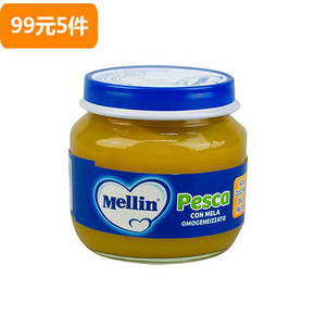 意大利 Mellin 美林婴幼儿辅食黄桃泥 100g×2瓶×5组 99元包邮
