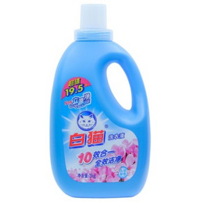 白猫 无磷洗衣液 2000g  折11元(22，2件5折)