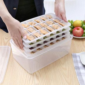 瓯越人家 四层分格饺子保鲜收纳盒 9.5L 14.8元(24.8-10券)