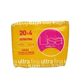 LISA 丽萨 智能芯超薄普通日用卫生巾 24片 9.9元