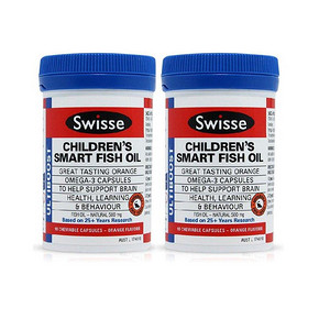 Swisse 欧米伽鱼油儿童益智咀嚼胶囊 90粒X2瓶 111.9元(106-6+11.9)