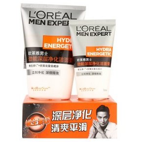 LOREAL 欧莱雅 男士劲能深层净化洁面膏 100ml+50ml 29.9元