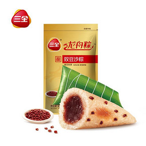 三全 龙舟粽豆沙粽蜜枣粽200gx6包 19.9元包邮(29.9-10)