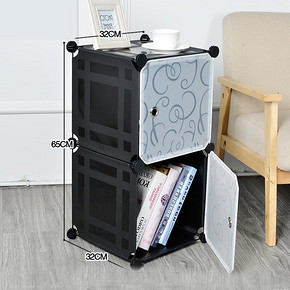 家旺达 简易组装二格收纳柜 12元包邮(22-10券)