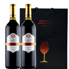 法国进口 Compte Roger 罗格干红葡萄酒 750ml*2瓶 59元
