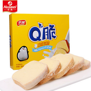 华美 Q脆奶香味干蛋糕面包干 180g*2盒 9.9元包邮