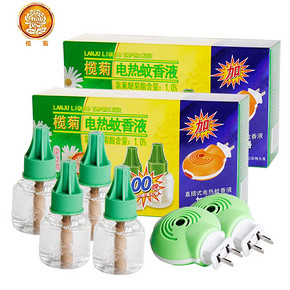 榄菊 野菊花天然植物蚊香液套装 45ml*4瓶+加热器*2件 36.8元包邮