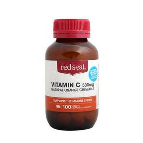 新西兰Red Seal 红印 维生素C咀嚼片 橘子味 100粒 116元(129-15-10券+12)