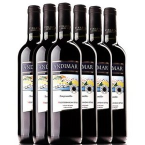 西班牙进口 爱之湾 干红葡萄酒 750ml*6 整箱组合 99元包邮(199-100)
