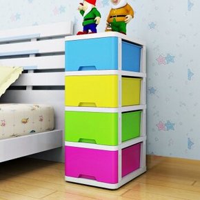 家乐铭品 XY2149S 彩色抽屉 四层收纳柜整理箱 99元包邮(199-100)