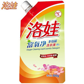 洛娃 多功能富氧净洗衣液500g*3袋装 9.9元包邮