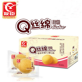 友臣 早餐点心Q丝绵蛋糕 1kg 25.8元包邮(45.8-20券)