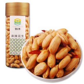 如水 麻辣花生 圆筒装 270g 9.9元(可199-100)