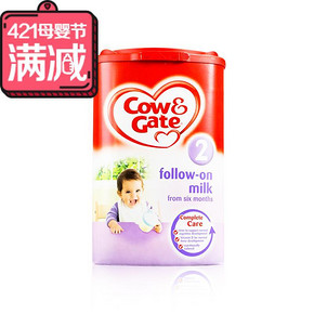 英国 Cow&Gate 牛栏 婴儿奶粉2段 900g 99元包邮(199-100券)