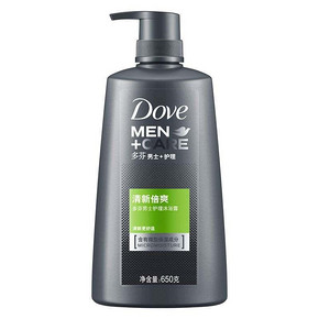 多芬 男士+护理清新倍爽沐浴露 650g 29.9元
