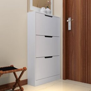 家乐铭品 ZC0602 三门翻转鞋柜60CM+衣帽架 99元包邮(299-100-100券)