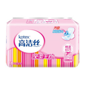 kotex 高洁丝 纤巧棉柔 舒心日用卫生巾 240mm 18片 9.9元