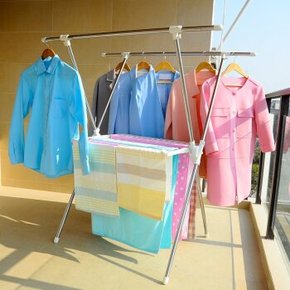 宝优妮 DQ-0928 落地折叠不锈钢X型晾衣架 99元包邮(199-100)