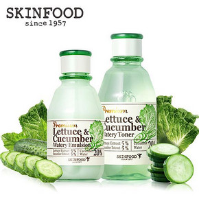 Skin food 莴苣黄瓜水润柔肤水180ml+乳液140ml 149元