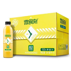统一 微食刻 100%果蔬汁 280ml*15瓶 整箱装 29.9元