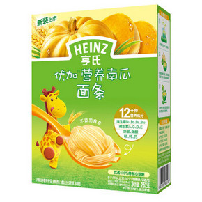 Heinz 亨氏 优加营养南瓜面条 252g 折7.9元(9.9，2件8折)