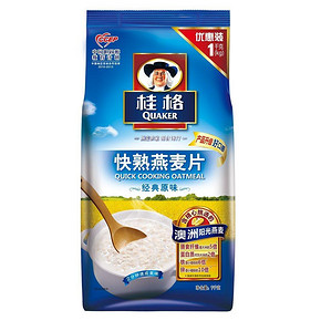 桂格 快熟燕麦片1000g  折10.7元(21.4，2件5折)