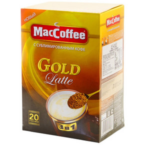 MacCoffee 美卡菲 拿铁3合1速溶咖啡 320g*5盒 49.5元包邮(199.5-100-50券)