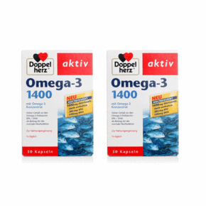 Doppelherz 双心 高浓缩冷水深海鱼油 1400mg*30粒*4瓶 104元(99-6券+11)