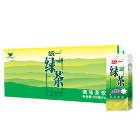 统一 绿茶 嫩茶味 好茶味 250ml*24盒  19.9元