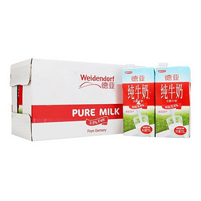 Weidendor f德亚全脂牛奶1L*12盒 78元