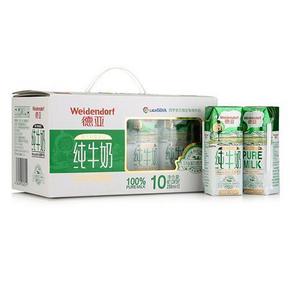 限华东# Weidendorf 德亚 全脂牛奶 250mlx10礼盒 19元