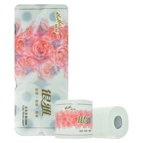 银雅 玫瑰系列 卷纸3层*180g*10卷 折12元（19.9，200-80券）