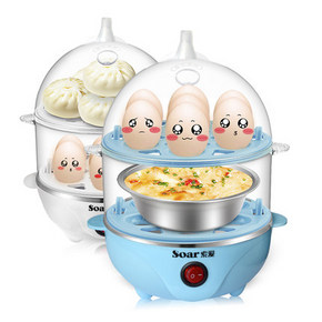 白菜价# 索爱 双层煮蛋器 迷你早餐机 14.9元(24.9-10券)