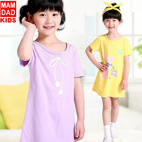KIDS MAM&DAD 纯棉女童圆领公主睡裙 9.9元包邮(29.9-20券)