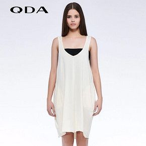 QDA 夏装无袖吊带针织连衣裙 44元包邮